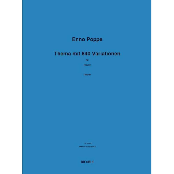 Thema mit 840 Variationen für Klavier
