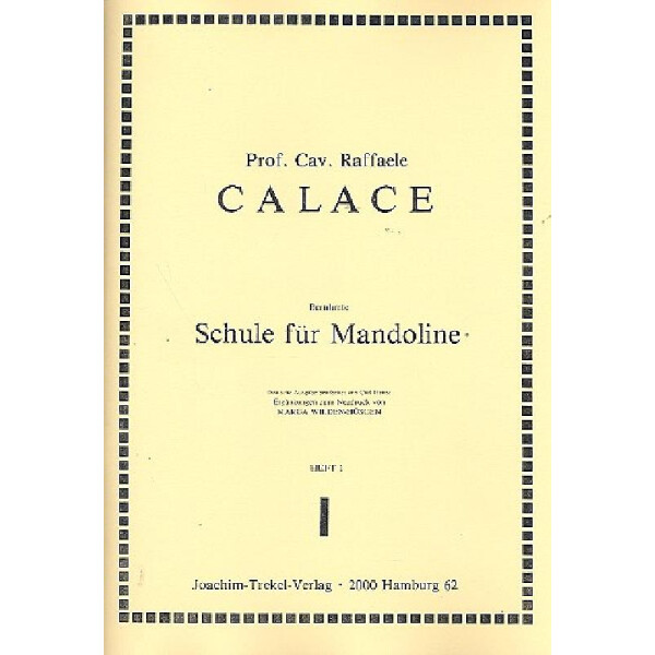 Berühmte Schule für Mandoline Band 1