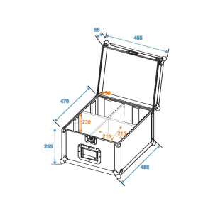 Roadinger Flightcase 4x PAR-56 Spot kurz