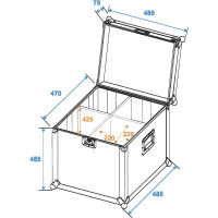 Roadinger Flightcase 4x PAR-56 Spot lang Haken