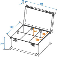 Roadinger Flightcase 6x TMH-6/7/8/9