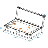 Roadinger Flightcase EC-B252 4x LED BAR-252 RGB