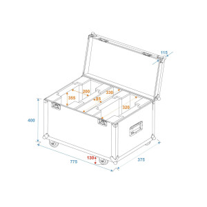 Roadinger Flightcase 2x DMH-75.i/DMH-80/TMH XB-130