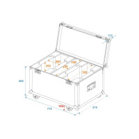 Roadinger Flightcase 2x DMH-75.i/DMH-80/TMH XB-130