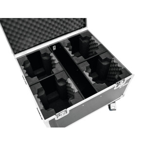 Roadinger Flightcase 4x TMH FE-600 with wheels