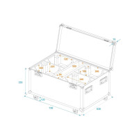 Roadinger Flightcase 4x TMH FE-600 with wheels