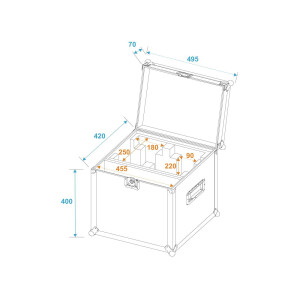 Roadinger Flightcase 2x EYE-7 RGBW Zoom