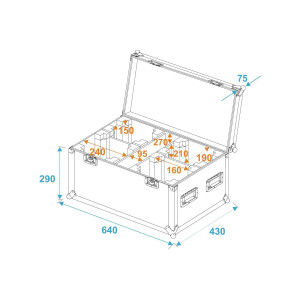 Roadinger Flightcase 4x TMH-14/FE-300