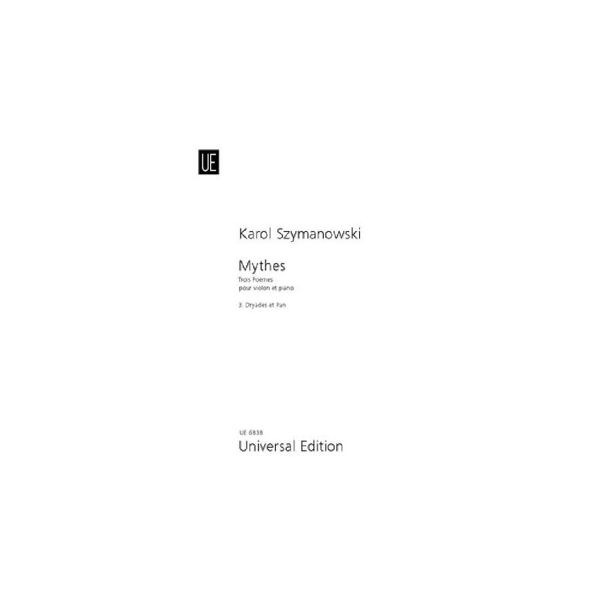 Mythes op.30,3 für Violine und box