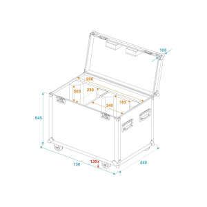 Roadinger flight case 2x PFE-100/120