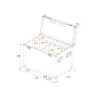 Roadinger flight case 2x PFE-100/120