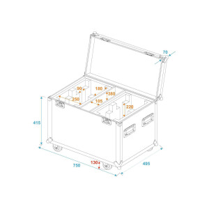 Roadinger Flightcase 4x EYE-7 RGBW Zoom