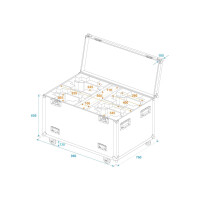 Roadinger Flightcase 4x PLB-280