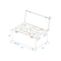 Roadinger Flightcase 4x TMH-X5 with wheels
