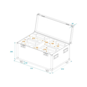 Roadinger Flightcase 4x LED TMH-X1 Moving Head Beam