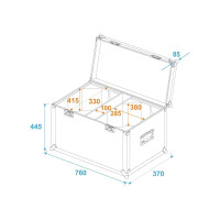 Roadinger Flightcase 2x LED THA-100F/THA-120PC