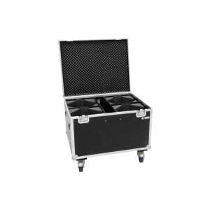 Roadinger Flightcase 4x LED THA-100F/THA-120PC with wheels