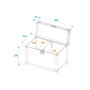 Roadinger Flightcase 2x LED PFE-50 3000K Profile Spot