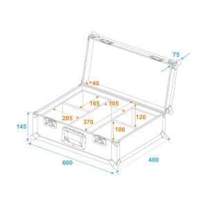 Roadinger Flightcase 4x LED IP PAR 3x12W HCL