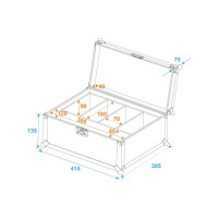 Roadinger Flightcase 4x AKKU Flat Light Serie