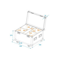 Roadinger Flightcase 4x LED IP PAR 12x12W HCL mit Rollen