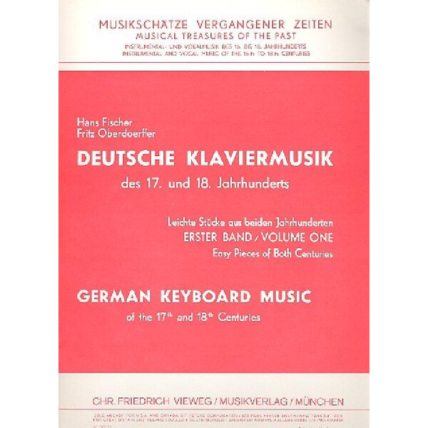 Deutsche Klaviermusik des 17. und 18. Jahrhunderts Band 1