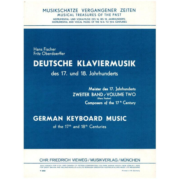 Deutsche Klaviermusik des 17. und 18. Jahrhunderts Band 2