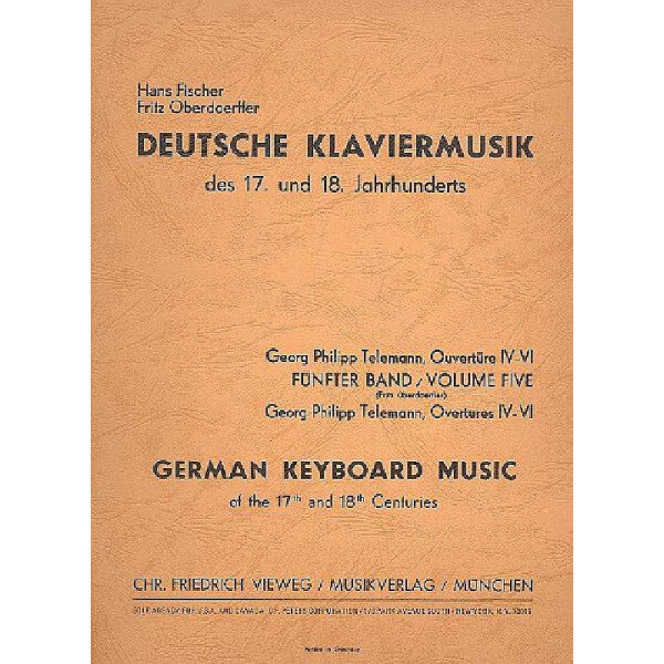 Deutsche Klaviermusik des 17. und 18. Jahrhunderts Band 5