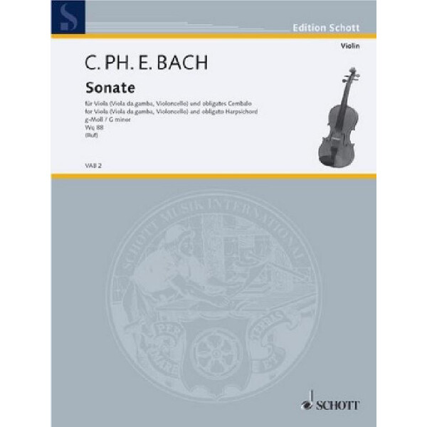 Sonate g-Moll WQ88 für Viola
