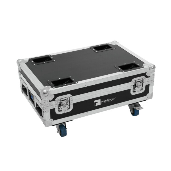 Roadinger Flightcase 4x AKKU BAR-6 Glow QCL Flex QuickDMX with charging function