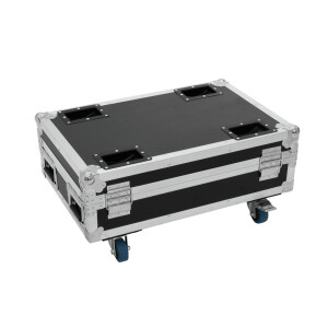 Roadinger Flightcase 4x AKKU BAR-6 Glow QCL Flex QuickDMX with charging function