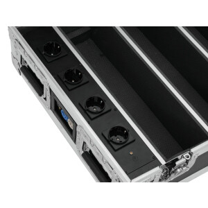 Roadinger Flightcase 4x AKKU BAR-6 Glow QCL Flex QuickDMX with charging function