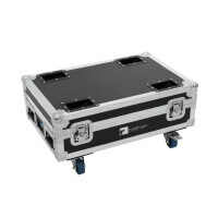 Roadinger Flightcase 4x AKKU BAR-6 Glow QCL Flex QuickDMX with charging function