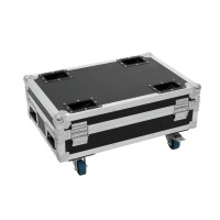 Roadinger Flightcase 4x AKKU BAR-6 Glow QCL Flex QuickDMX with charging function