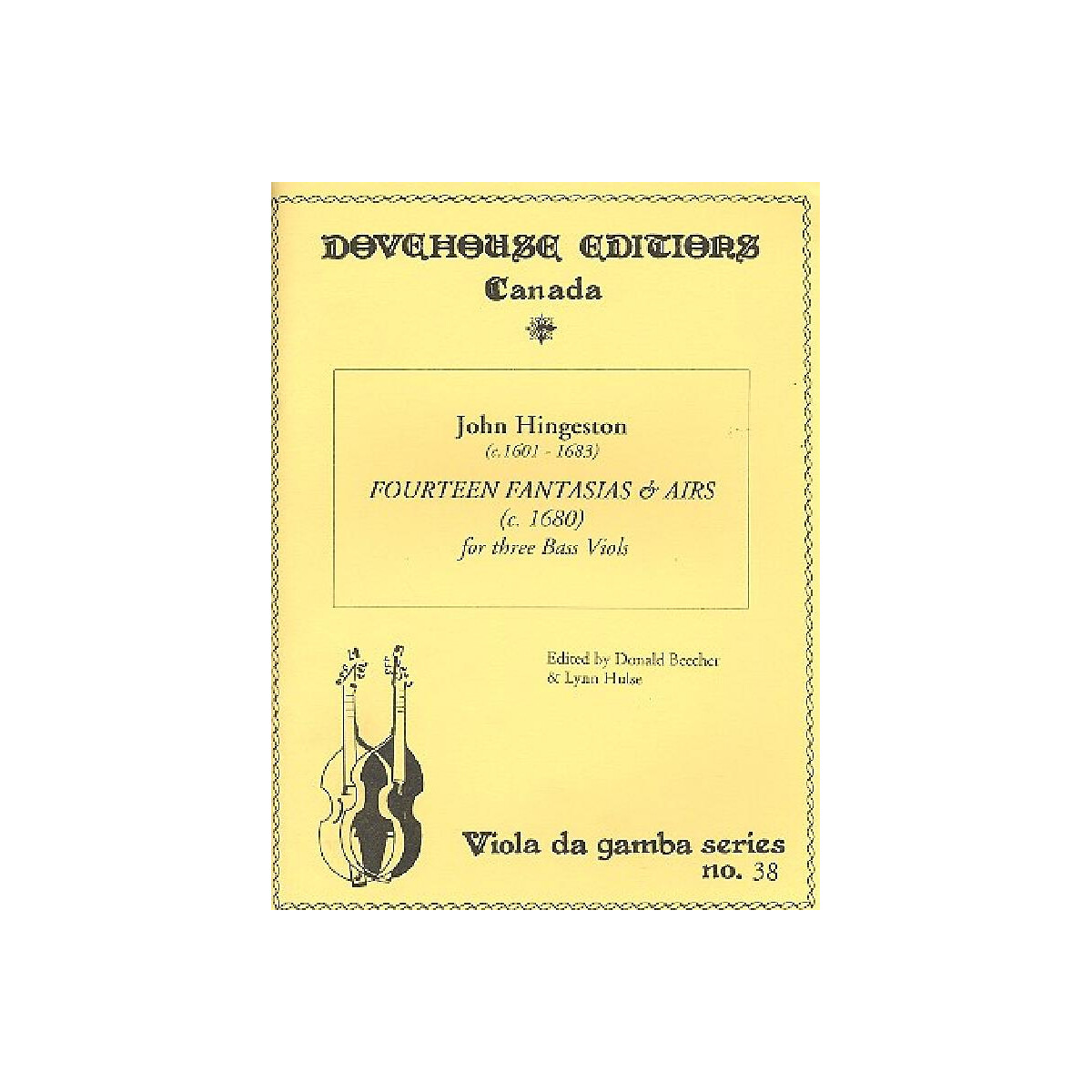 14 Fantasias and Airs for 3 bass viols box