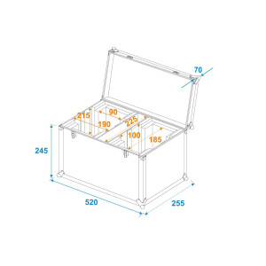 Roadinger Flightcase 2x LED TMH-17