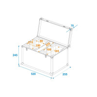 Roadinger Flightcase 2x LED TMH-17
