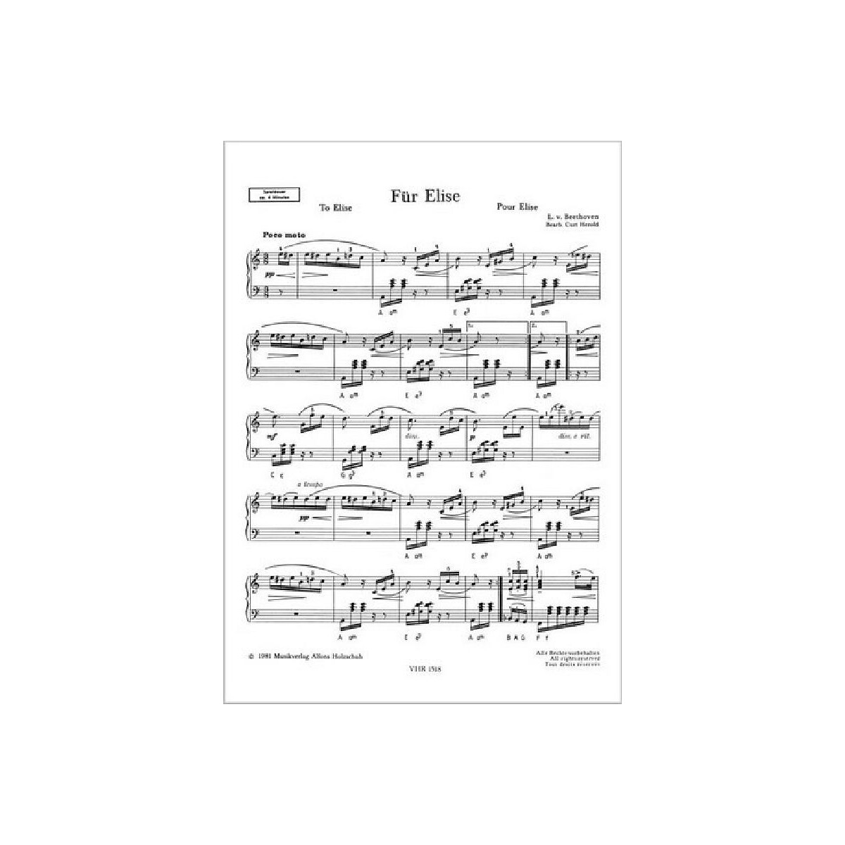 Für Elise für Akkordeon box