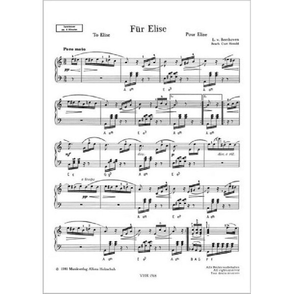 Für Elise für Akkordeon