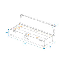 Roadinger Flightcase 2x LED STP-10 ABL Sunbar