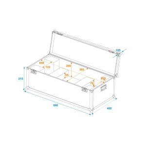 Roadinger flight case 1x LED SL-400