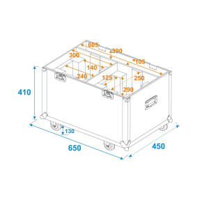 Roadinger Flightcase 2x LED TMH-75
