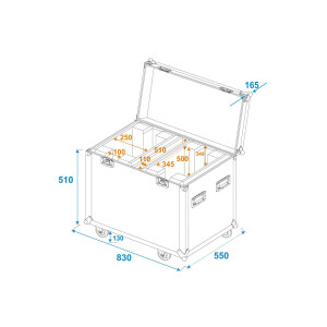 Roadinger flight case 2x EYE-37