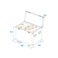 Roadinger flight case 2x EYE-37