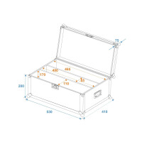 Roadinger Flightcase 2x LED CBB-4