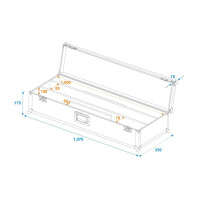 Roadinger Flightcase 2x LED STP-7