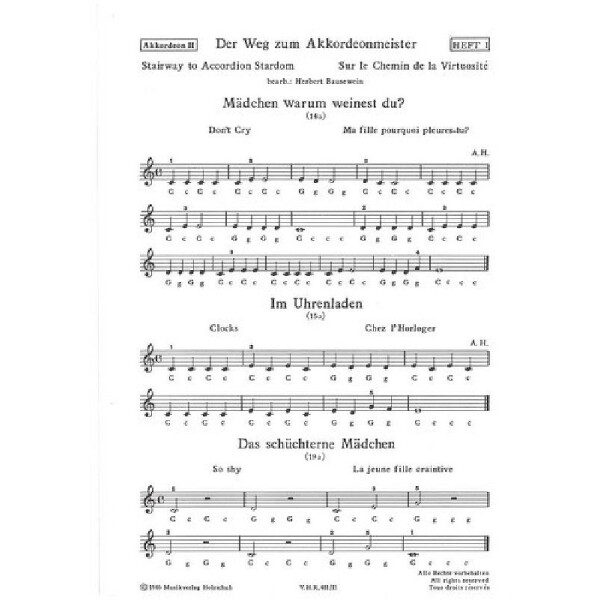 Der Weg zum Akkordeonmeister Band 1