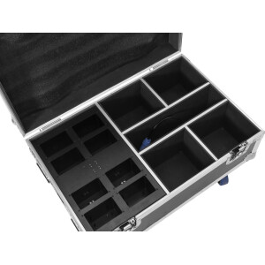 Roadinger Flightcase 4x AKKU IP UP-4 Plus HCL Spot WDMX with charging function
