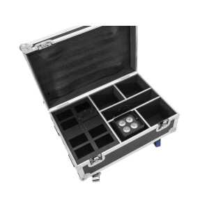 Roadinger Flightcase 4x AKKU IP UP-4 Plus HCL Spot WDMX with charging function