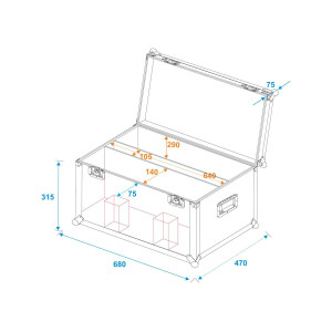 Roadinger Flightcase 2x LED PLL-480